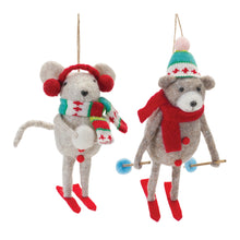 Load image into Gallery viewer, Plush Ski Animal Ornament (Set of 12)