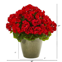 Load image into Gallery viewer, 17" Geranium Artificial Plant UV Resistant (Indoor/Outdoor)