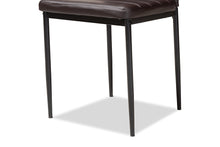 Load image into Gallery viewer, Baxton Studio Armand Modern and Contemporary Brown Faux Leather Upholstered Dining Chair (Set of 4)