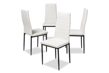 Load image into Gallery viewer, Baxton Studio Armand Modern and Contemporary White Faux Leather Upholstered Dining Chair (Set of 4)