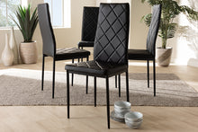Load image into Gallery viewer, Baxton Studio Blaise Modern and Contemporary Black Faux Leather Upholstered Dining Chair (Set of 4)