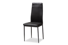 Load image into Gallery viewer, Baxton Studio Matiese Modern and Contemporary Black Faux Leather Upholstered Dining Chair (Set of 4)