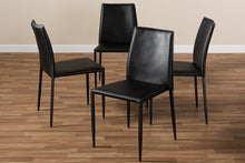 Load image into Gallery viewer, Baxton Studio Pascha Modern and Contemporary Black Faux Leather Upholstered Dining Chair (Set of 4)
