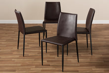 Load image into Gallery viewer, Baxton Studio Pascha Modern and Contemporary Brown Faux Leather Upholstered Dining Chair (Set of 4)