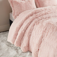 Load image into Gallery viewer, Malea Shaggy Fur Duvet Cover Set Full/Queen ID12-1930 By Olliix