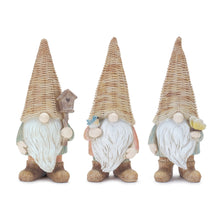 Load image into Gallery viewer, Wicker Gnome Figurine (Set of 3)