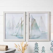 Load image into Gallery viewer, Framed Watercolor Sailboat Print (Set of 2)