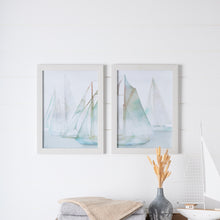 Load image into Gallery viewer, Framed Watercolor Sailboat Print (Set of 2)