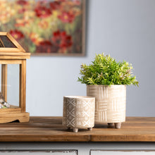 Load image into Gallery viewer, Footed Stone Planter (Set of 2)