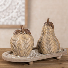 Load image into Gallery viewer, Wicker Apple and Pear DŽcor (Set of 2)