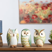 Load image into Gallery viewer, Terra Cotta Owl Figurine (Set of 3)