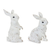Load image into Gallery viewer, Carved Bunny Figurine (Set of 2)