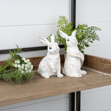Load image into Gallery viewer, Carved Bunny Figurine (Set of 2)