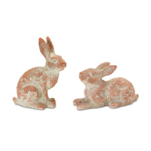 Load image into Gallery viewer, Distressed Garden Rabbit Statue (Set of 2)