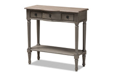 Load image into Gallery viewer, Baxton Studio Noelle French Provincial Gray Finished 1-Drawer Wood Console Table