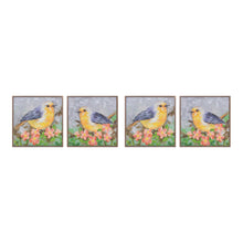 Load image into Gallery viewer, Framed Bird Canvas Block (Set of 4)