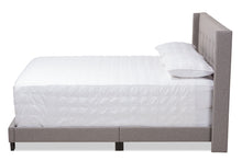 Load image into Gallery viewer, Baxton Studio Lisette Modern and Contemporary Grey Fabric Upholstered King Size Bed