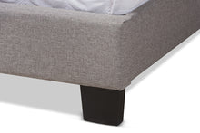 Load image into Gallery viewer, Baxton Studio Lisette Modern and Contemporary Grey Fabric Upholstered King Size Bed