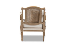 Load image into Gallery viewer, Baxton Studio Clemence French Provincial Ivory Fabric Upholstered Whitewashed Wood Armchair