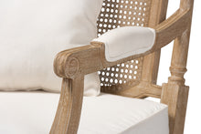 Load image into Gallery viewer, Baxton Studio Clemence French Provincial Ivory Fabric Upholstered Whitewashed Wood Armchair