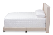 Load image into Gallery viewer, Baxton Studio Lisette Modern and Contemporary Beige Fabric Upholstered King Size Bed