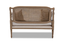 Load image into Gallery viewer, Baxton Studio Clemence French Provincial Ivory Fabric Upholstered Whitewashed Wood Loveseat