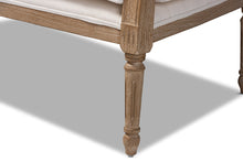 Load image into Gallery viewer, Baxton Studio Clemence French Provincial Ivory Fabric Upholstered Whitewashed Wood Loveseat