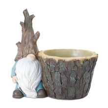 Load image into Gallery viewer, Tree Trunk Gnome Planter (Set of 2)