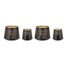 Load image into Gallery viewer, Tapered Punched Metal Candle Holder (Set of 4)