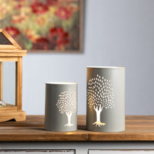 Load image into Gallery viewer, Punched Metal Tree Candle Holder (Set of 2)