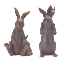 Load image into Gallery viewer, Mother Rabbit and Baby Bunny Statue (Set of 2)