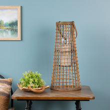 Load image into Gallery viewer, Woven Bamboo Lantern Candle Holder (Set of 2)