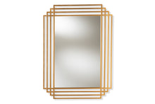 Load image into Gallery viewer, Baxton Studio Kalinda Art Deco Antique Gold Finished Rectangular Accent Wall Mirror