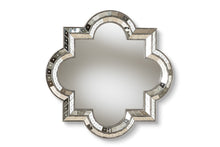 Load image into Gallery viewer, Baxton Studio Catia Art Deco Antique Silver Finished Quatrefoil Accent Wall Mirror
