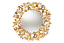 Load image into Gallery viewer, Baxton Studio Soleil Modern and Contemporary Antique Gold Finished Butterfly Accent Wall Mirror