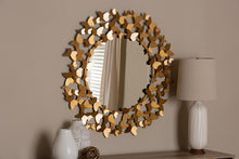 Load image into Gallery viewer, Baxton Studio Soleil Modern and Contemporary Antique Gold Finished Butterfly Accent Wall Mirror