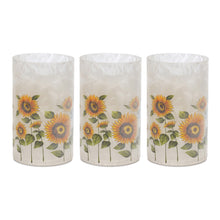 Load image into Gallery viewer, Glass Sunflower Candle Holder (Set of 3)