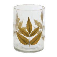 Load image into Gallery viewer, Dried Leaf Glass Candle Holder (Set of 3)