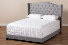 Load image into Gallery viewer, Baxton Studio Alesha Modern and Contemporary Grey Fabric Upholstered King Size Bed
