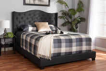 Load image into Gallery viewer, Baxton Studio Alesha Modern and Contemporary Charcoal Grey Fabric Upholstered Full Size Bed