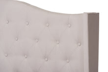 Load image into Gallery viewer, Baxton Studio Alesha Modern and Contemporary Beige Fabric Upholstered King Size Bed