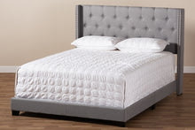 Load image into Gallery viewer, Baxton Studio Brady Modern and Contemporary Light Grey Fabric Upholstered Queen Size Bed