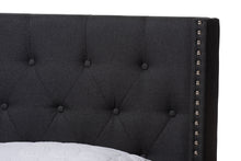 Load image into Gallery viewer, Baxton Studio Brady Modern and Contemporary Charcoal Grey Fabric Upholstered King Size Bed