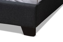Load image into Gallery viewer, Baxton Studio Brady Modern and Contemporary Charcoal Grey Fabric Upholstered Queen Size Bed