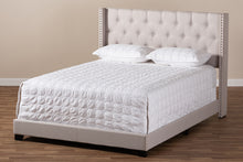 Load image into Gallery viewer, Baxton Studio Brady Modern and Contemporary Beige Fabric Upholstered Queen Size Bed