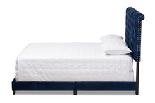 Load image into Gallery viewer, Baxton Studio Candace Luxe and Glamour Navy Velvet Upholstered Full Size Bed