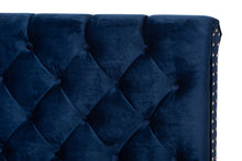Load image into Gallery viewer, Baxton Studio Candace Luxe and Glamour Navy Velvet Upholstered Full Size Bed