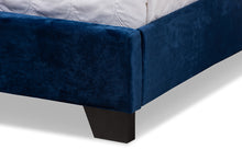 Load image into Gallery viewer, Baxton Studio Candace Luxe and Glamour Navy Velvet Upholstered Full Size Bed