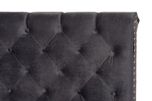 Load image into Gallery viewer, Baxton Studio Candace Luxe and Glamour Dark Grey Velvet Upholstered Full Size Bed