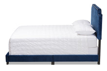 Load image into Gallery viewer, Baxton Studio Darcy Luxe and Glamour Navy Velvet Upholstered Queen Size Bed